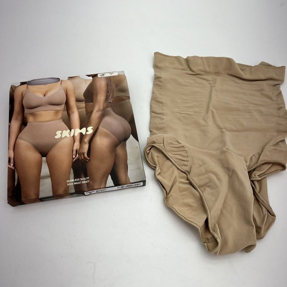 Skims Seamless Sculpt High Waist Brief Mica Beige Size Small NIB